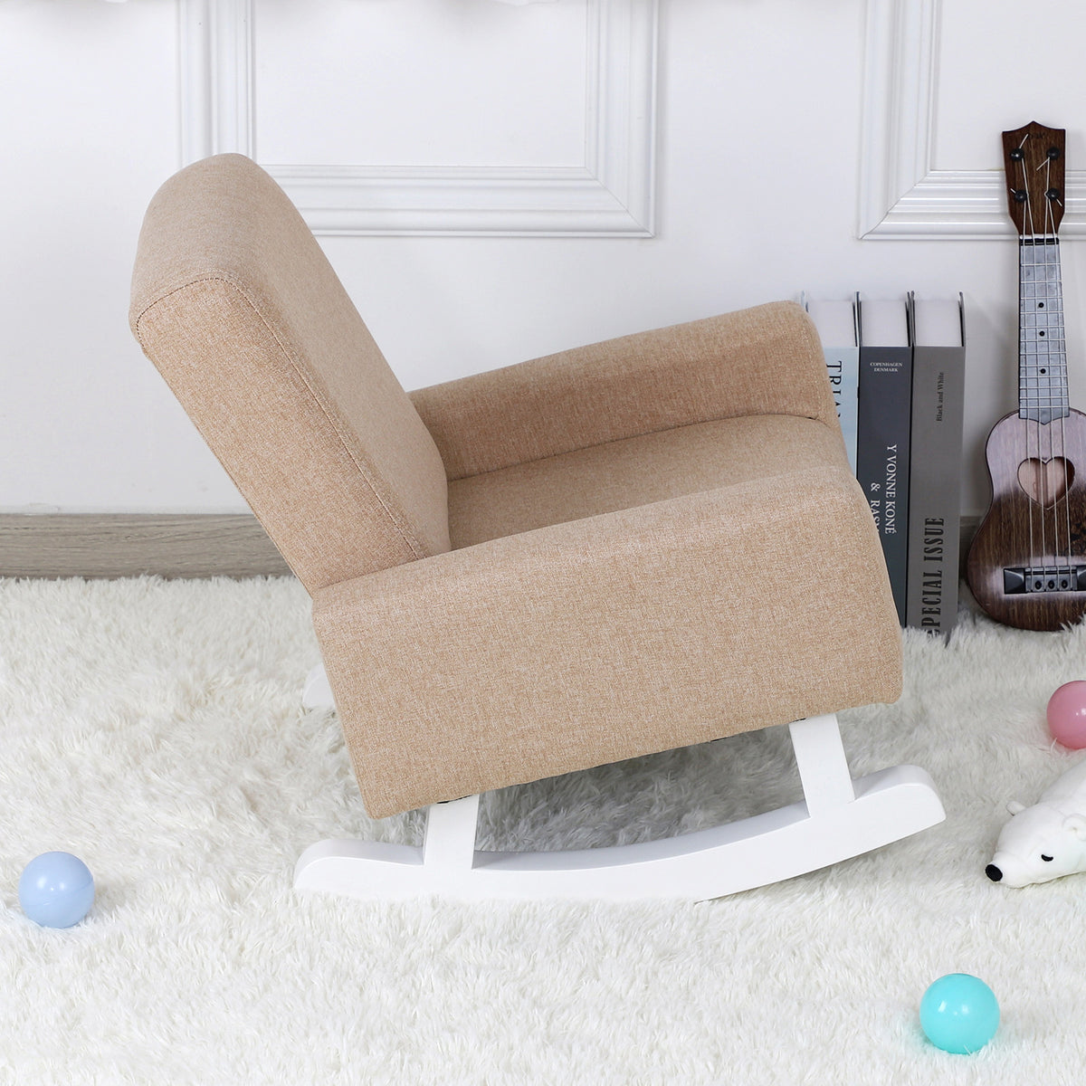 2-in-1 Kid Linen Rocking Armchair 二合一兒童搖搖軟椅