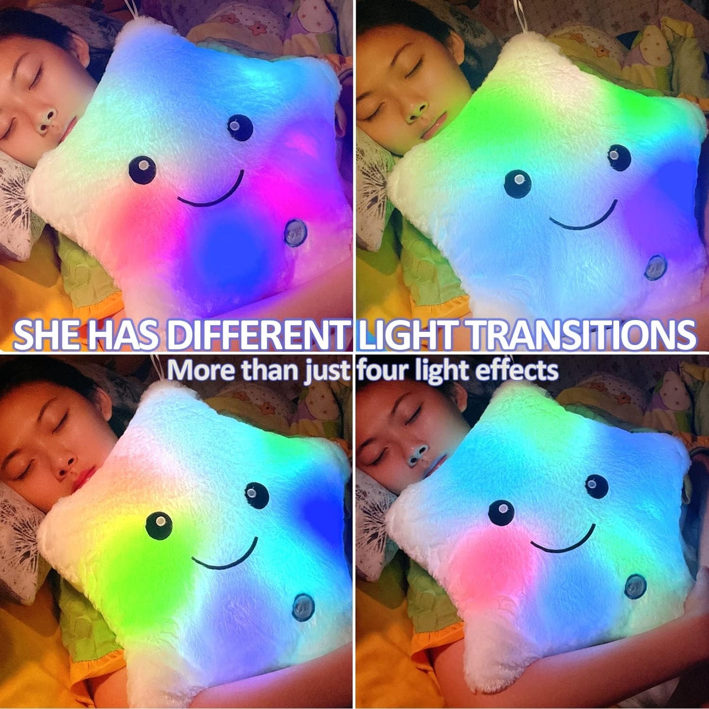 Light Up Sensory Star Plush 閃亮星星感官毛絨抱枕