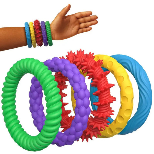 Twisty Bracelet Sensory Fidget Toy, set of 5 感官減壓扭扭手環