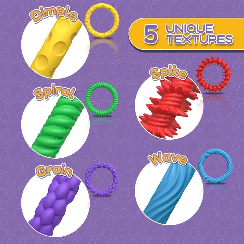Twisty Bracelet Sensory Fidget Toy, set of 5 感官減壓扭扭手環