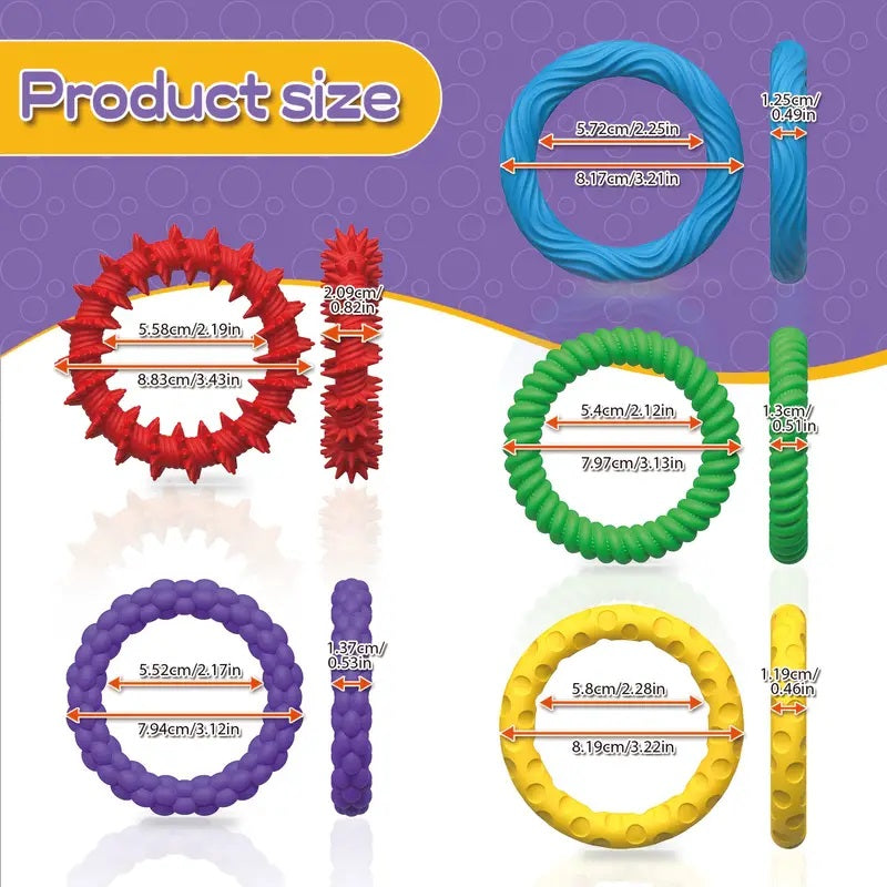 Twisty Bracelet Sensory Fidget Toy, set of 5 感官減壓扭扭手環