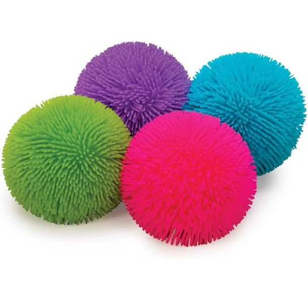 Fidget Sensory 7cm Soft Shaggy Balls Assorted Color Set of 4個 軟刺捏捏球感官減壓玩具 顏色隨機