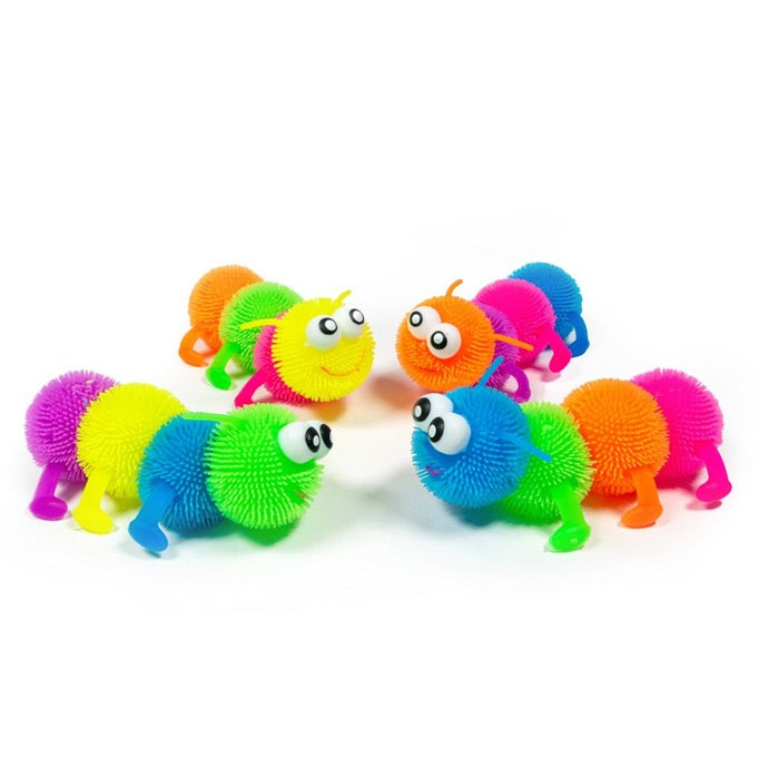 Soft Caterpillar Lighted Fidget Sensory Toy Assorted Color 軟刺發光毛毛蟲感官揉捏減壓玩具 顏色隨機