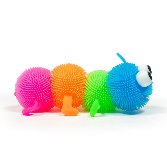 Soft Caterpillar Lighted Fidget Sensory Toy Assorted Color 軟刺發光毛毛蟲感官揉捏減壓玩具 顏色隨機