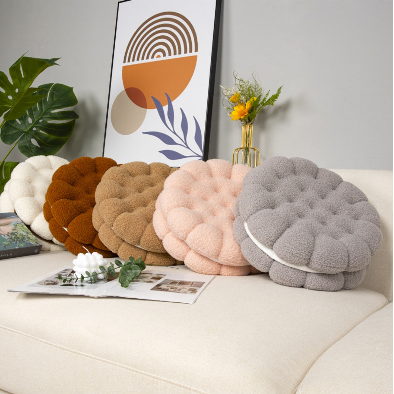 Sandwich Biscuit Cushion Round 圓形夾心餅乾造型抱枕