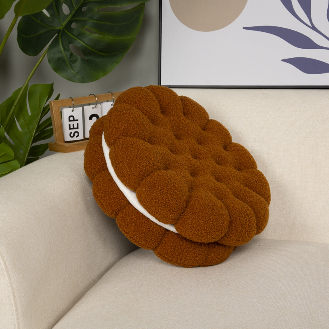 Sandwich Biscuit Cushion Round 圓形夾心餅乾造型抱枕