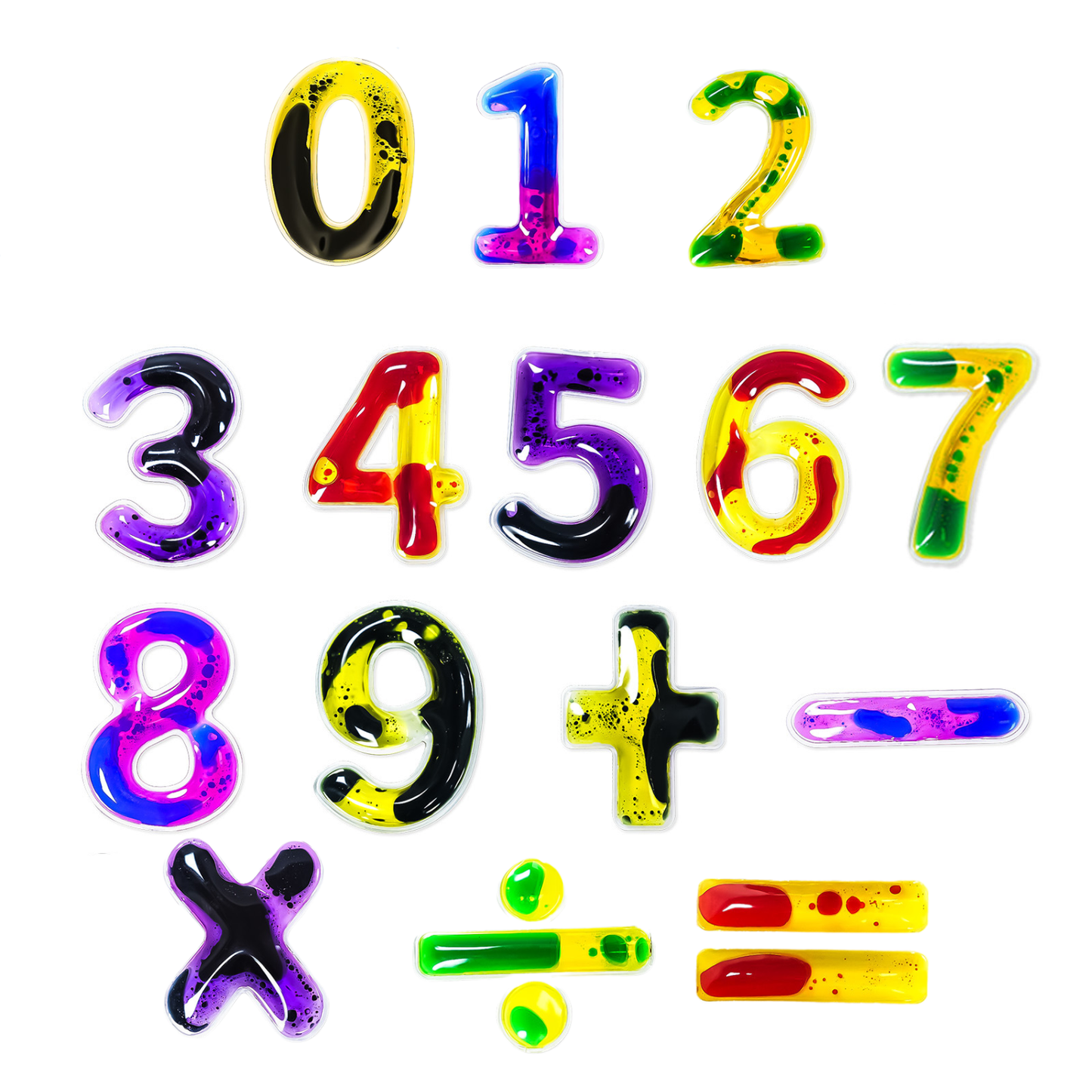 Squashy Sensory Alphabet Number 67-piece Set 透明軟體字母數字67個