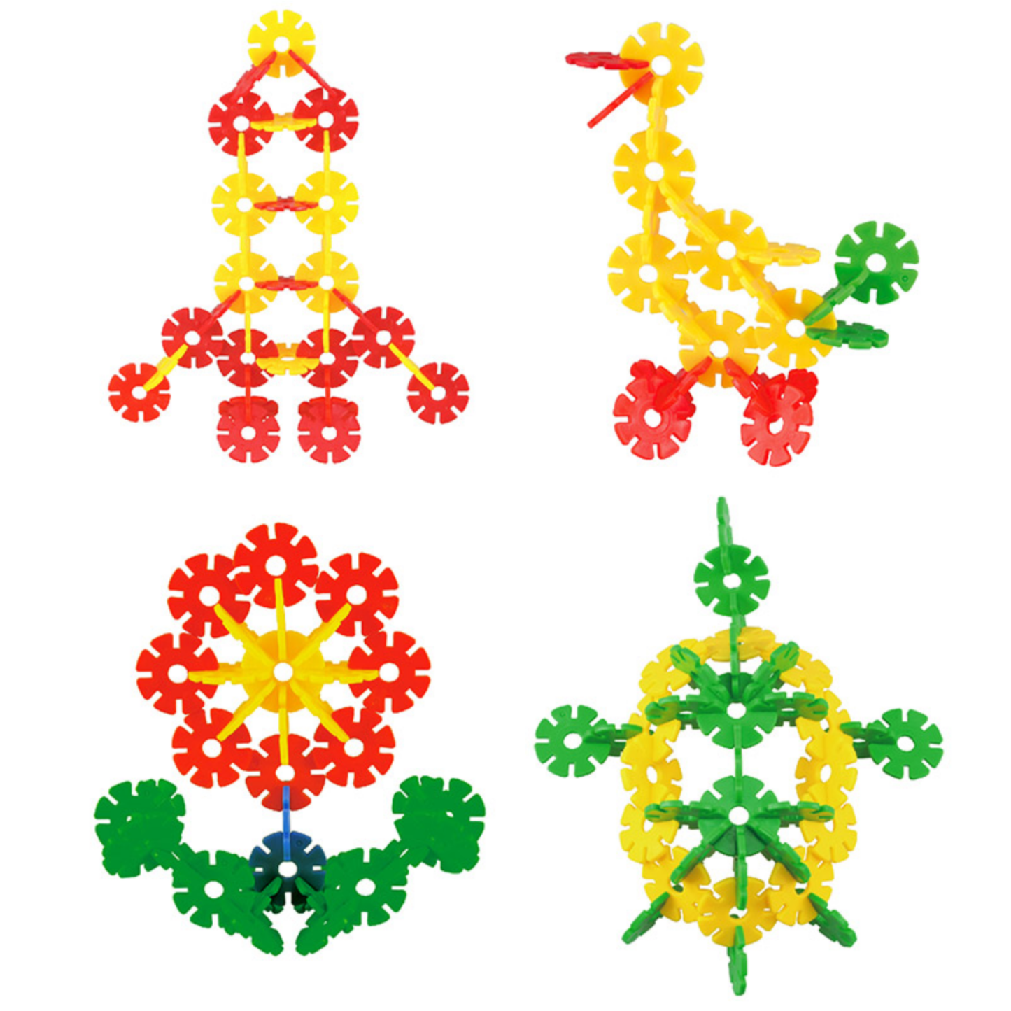 Snowflake Blocks 彩色幾何雪花片拼插積木套裝