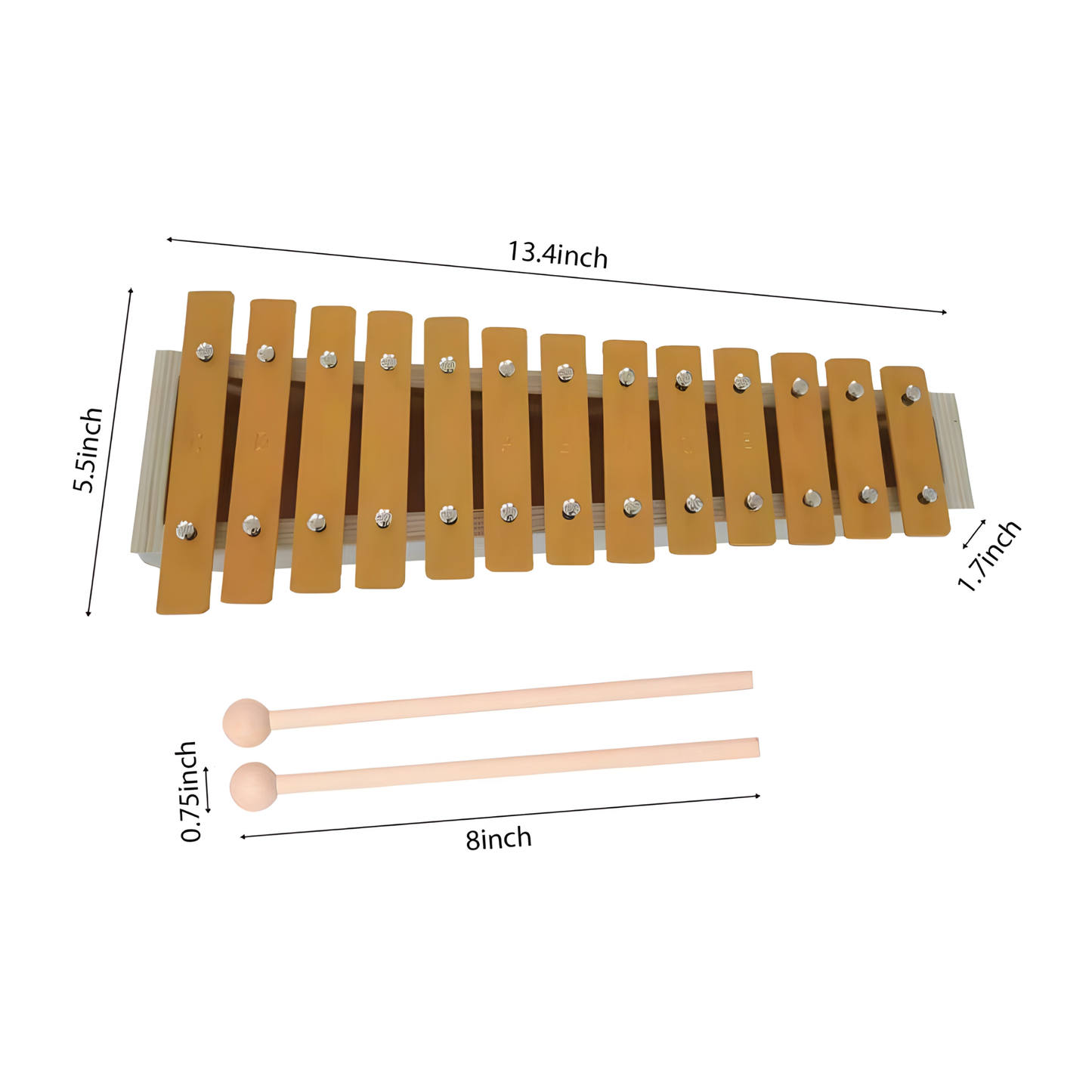 13-Note Classic Glockenspiel 13音原木風鐵琴