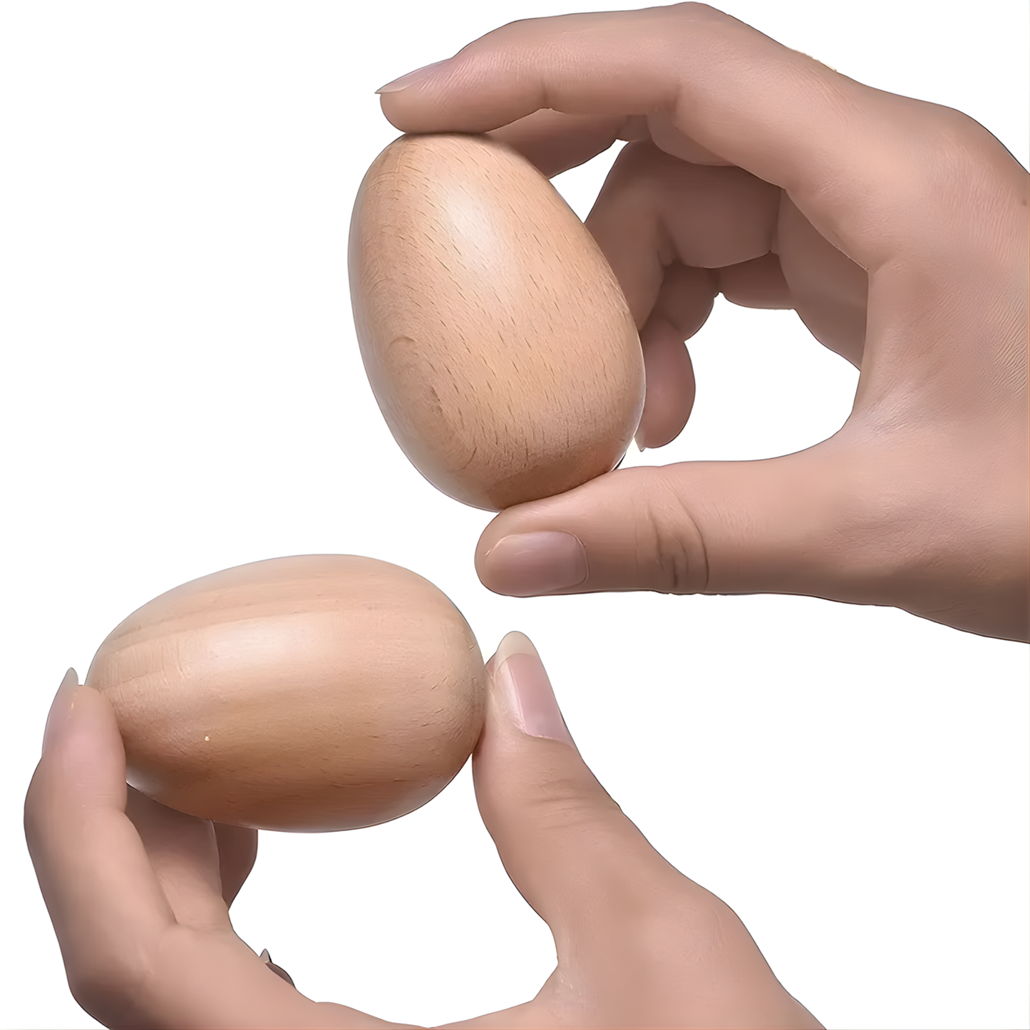 Wooden Egg Shaker, 4 pieces set 原木律動沙蛋4個