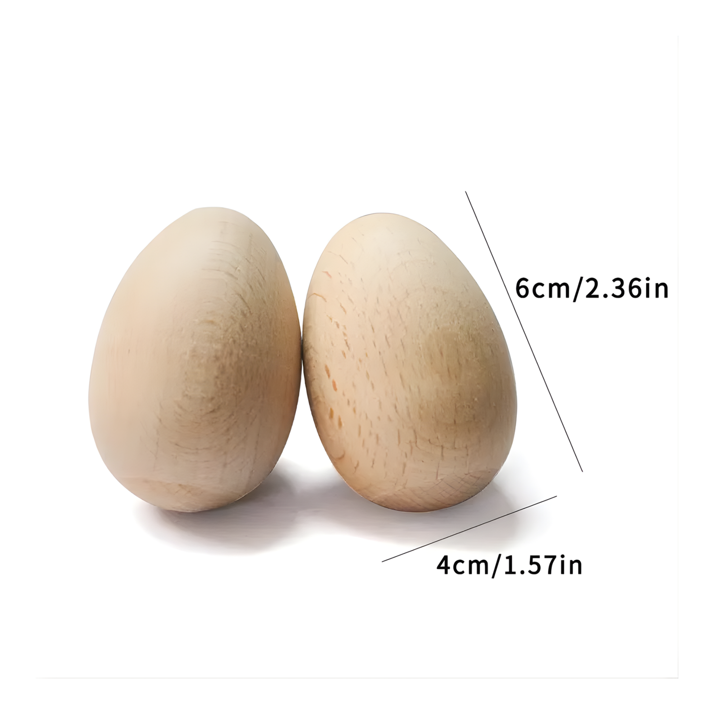 Wooden Egg Shaker, 4 pieces set 原木律動沙蛋4個