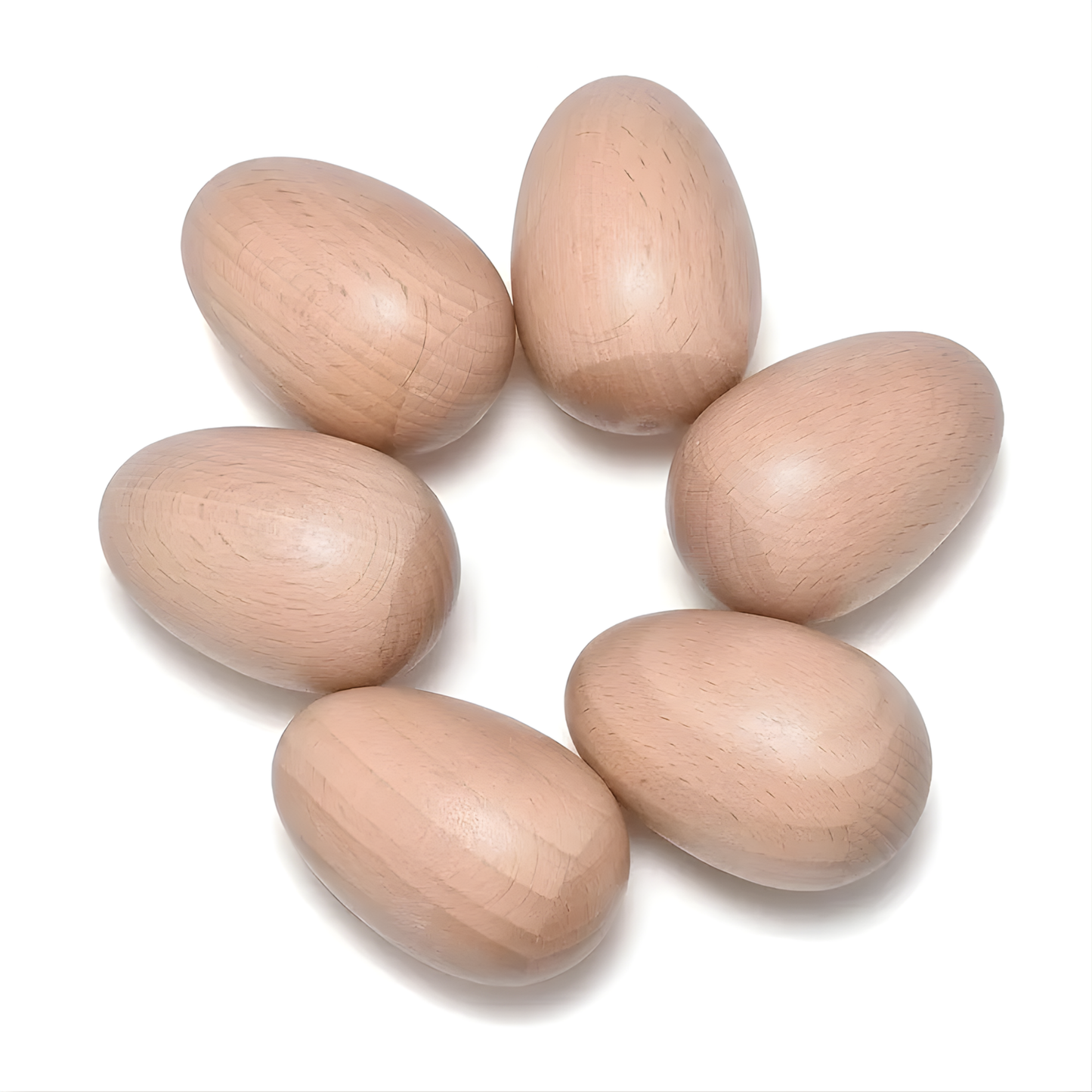 Wooden Egg Shaker, 4 pieces set 原木律動沙蛋4個