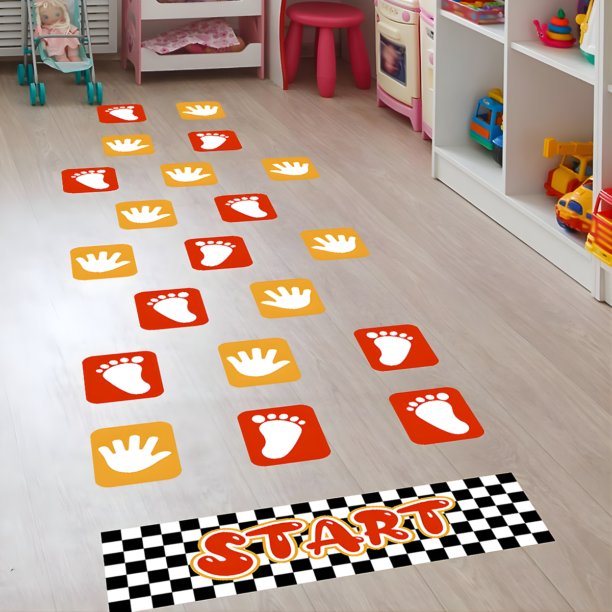 Hands & Feet Hopscotch Sensory Path Floor Decal 手腳協調躍動感官地貼