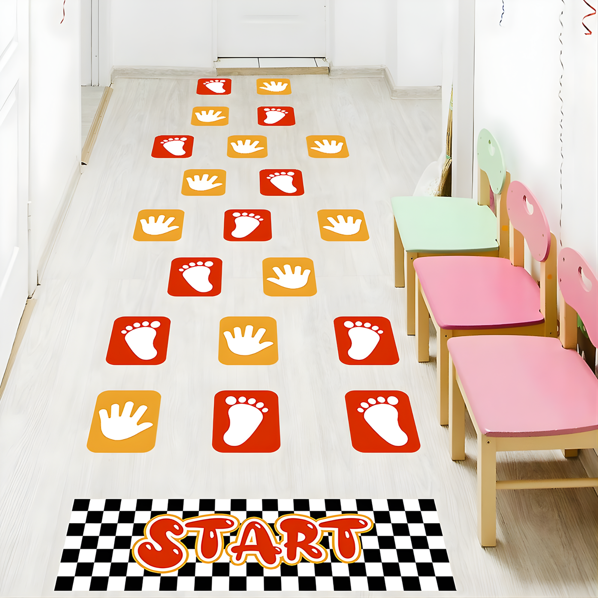 Hands & Feet Hopscotch Sensory Path Floor Decal 手腳協調躍動感官地貼