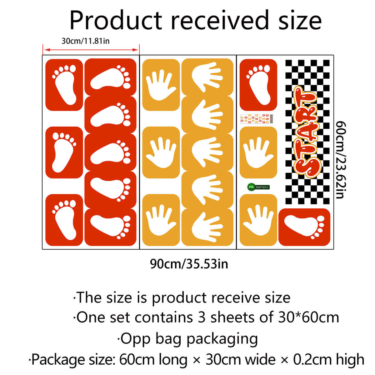 Hands & Feet Hopscotch Sensory Path Floor Decal 手腳協調躍動感官地貼