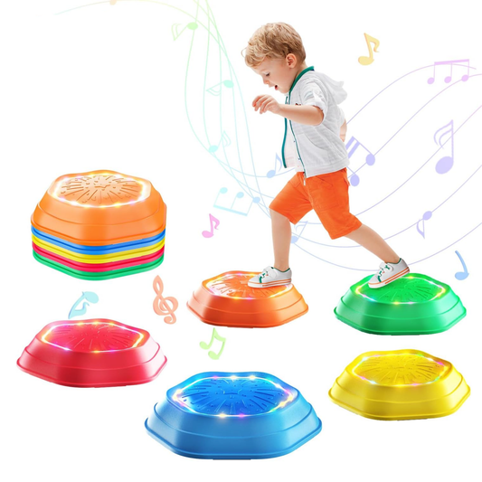 Interactive Light & Sound Stepping Stones 音樂發光互動過河石組