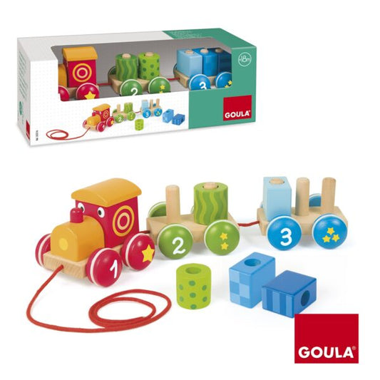 Goula Match-Peg-Pull Train 1-2-3