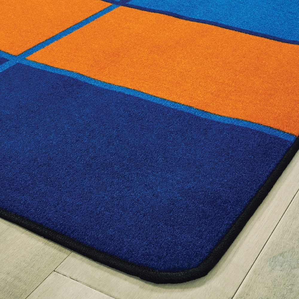 6'x9' feet Color Blocks Seating KID Value PLUS Rug | Classroom Organization and Literacy Carpet 6呎 X 9呎 多彩位置地墊 | 課室管理與識字學習地毯