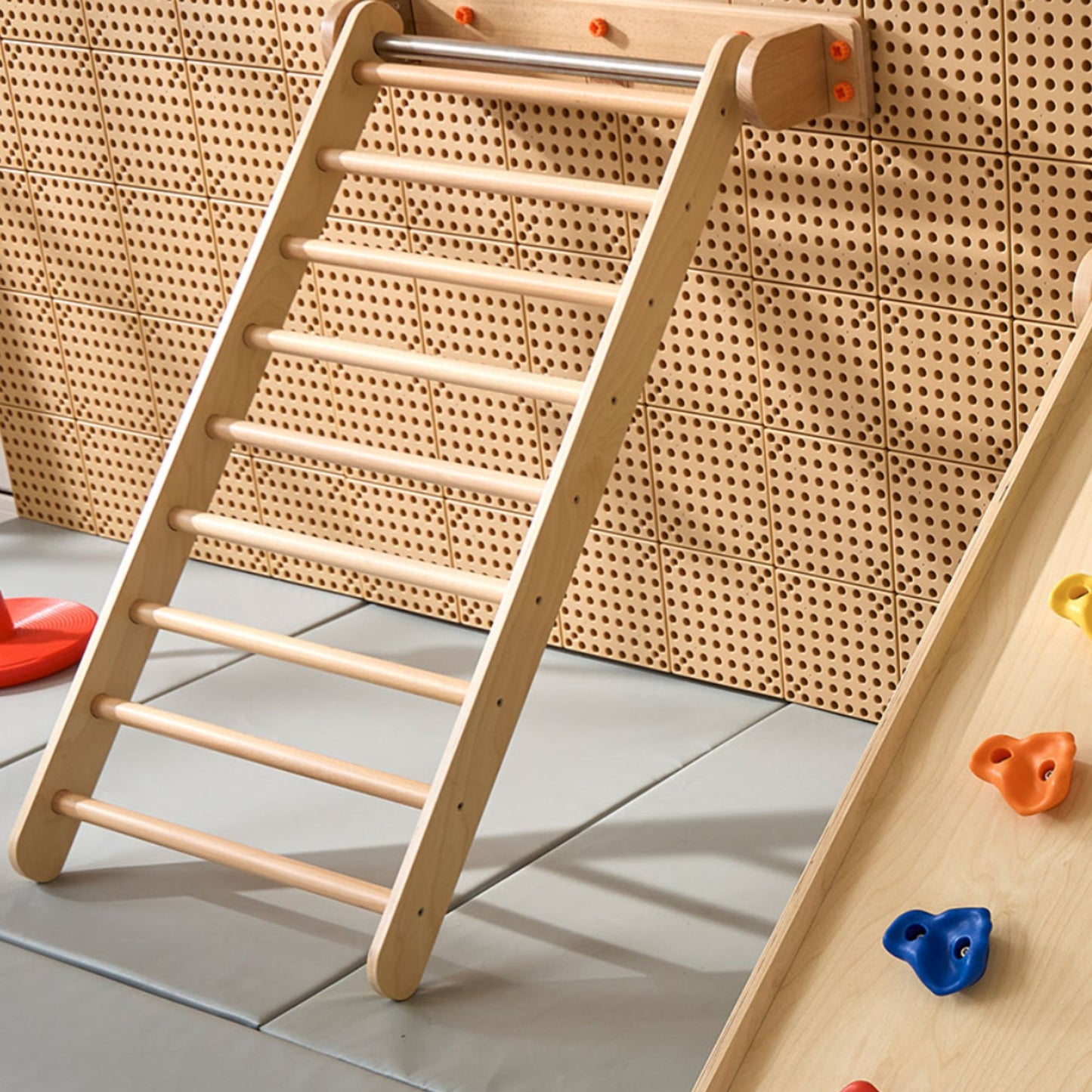 Masterkidz STEM Wall Gross Motor Climbing Set | Rail, Ladder & Ramp STEM 牆面大肌肉攀爬組合 | 固定導軌、攀爬梯及斜坡板