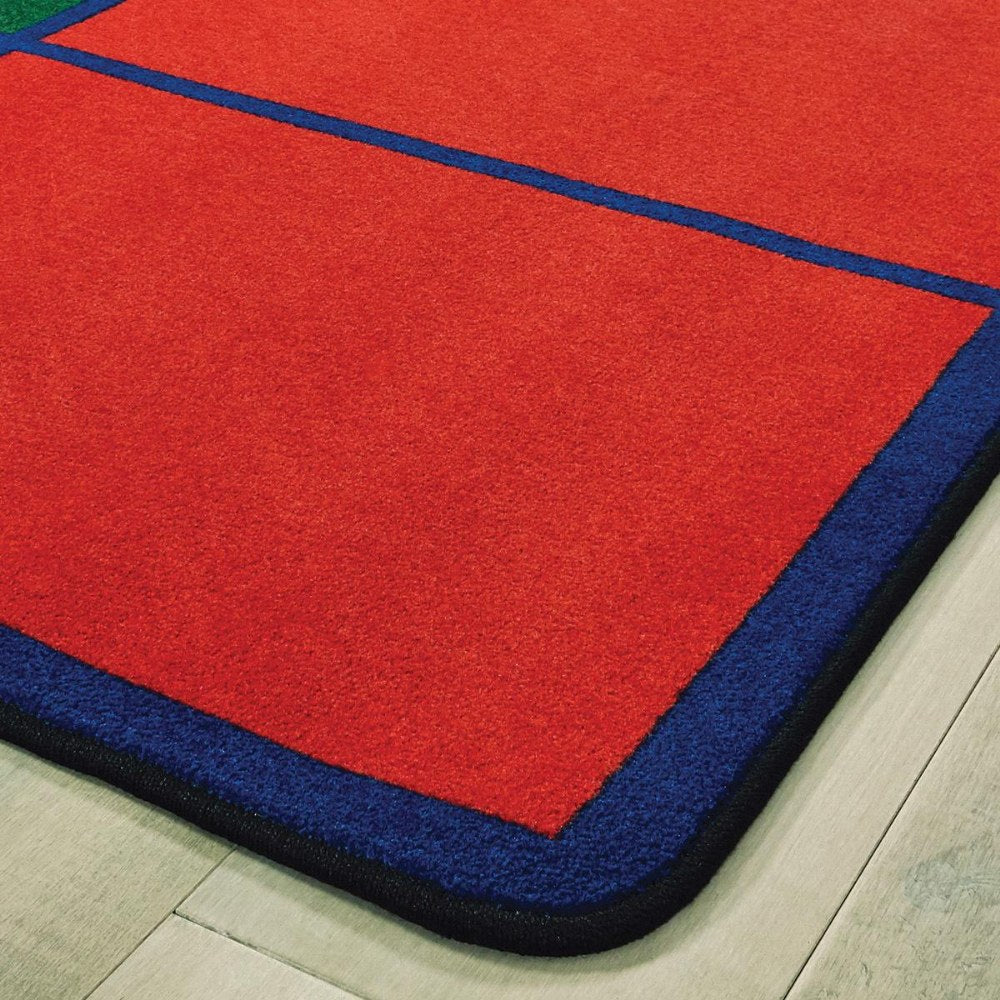 Colorful Full Row Seating Rug | Classroom Organization and Literacy Carpet 多彩位置地墊 | 課室管理與識字學習地毯