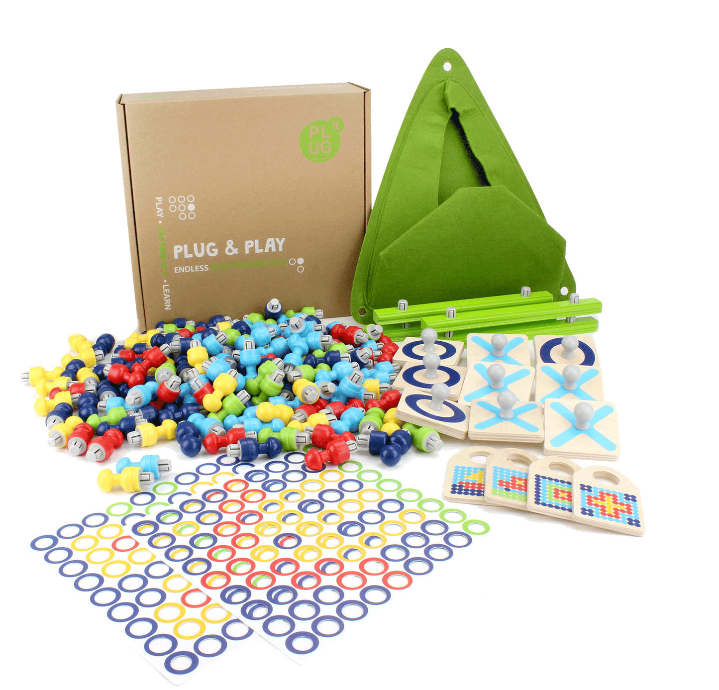 Beleduc PLUG it "Tic Tac Toe and Coding Game Set 創意插圖套裝