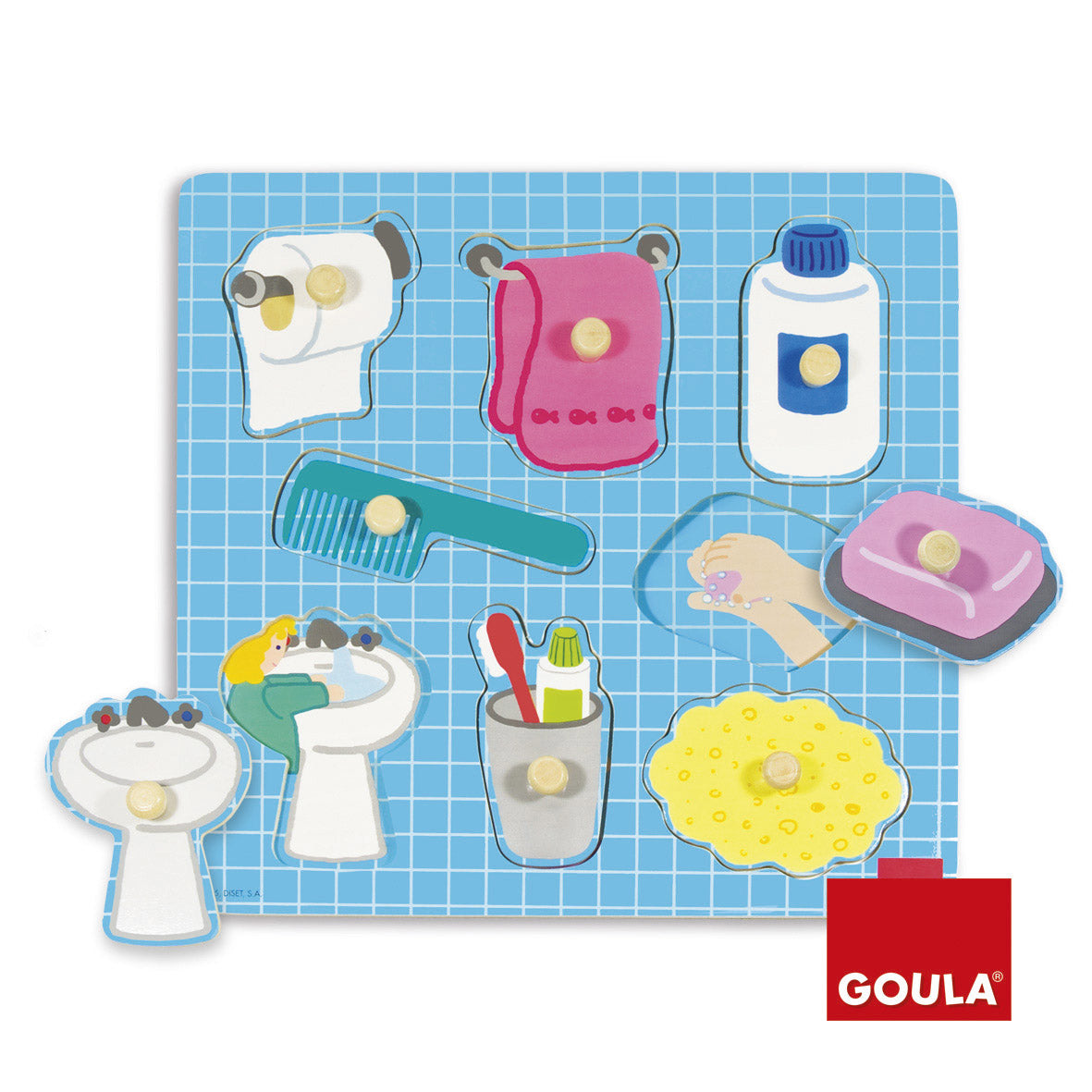 Goula Match-inside Bathroom Peg Puzzle
