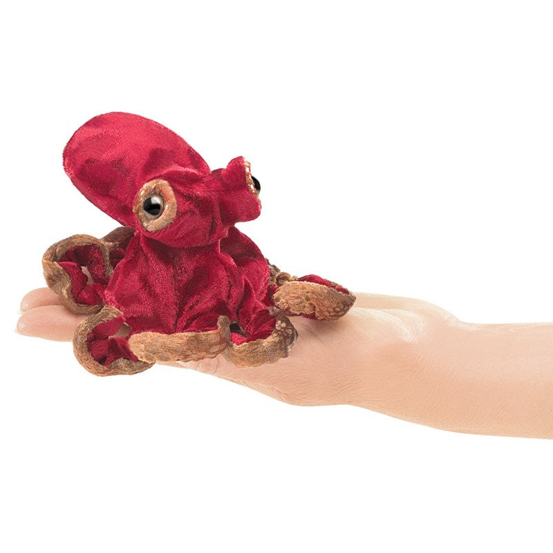 Mini Red Octopus Finger Puppet 迷你紅色章魚手指玩偶