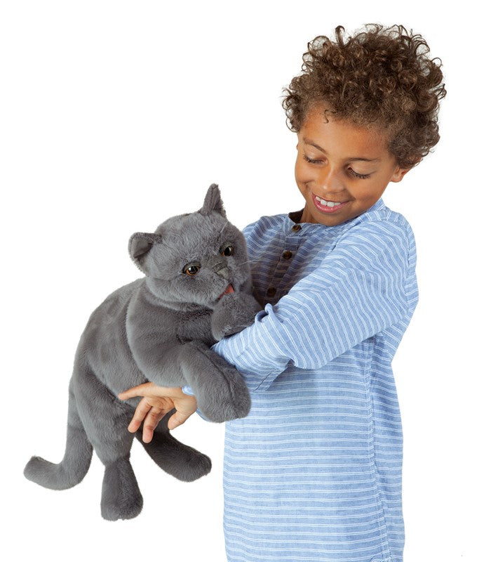 Purring Cat Hand Puppet 會發出呼嚕聲的貓手偶