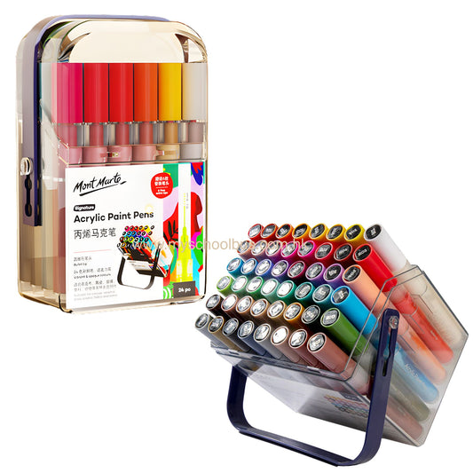 Mont Marte Acrylic Paint Pens in Case Broad Tip Signature 48pc 色專業盒裝壓克力馬克筆 粗頭款