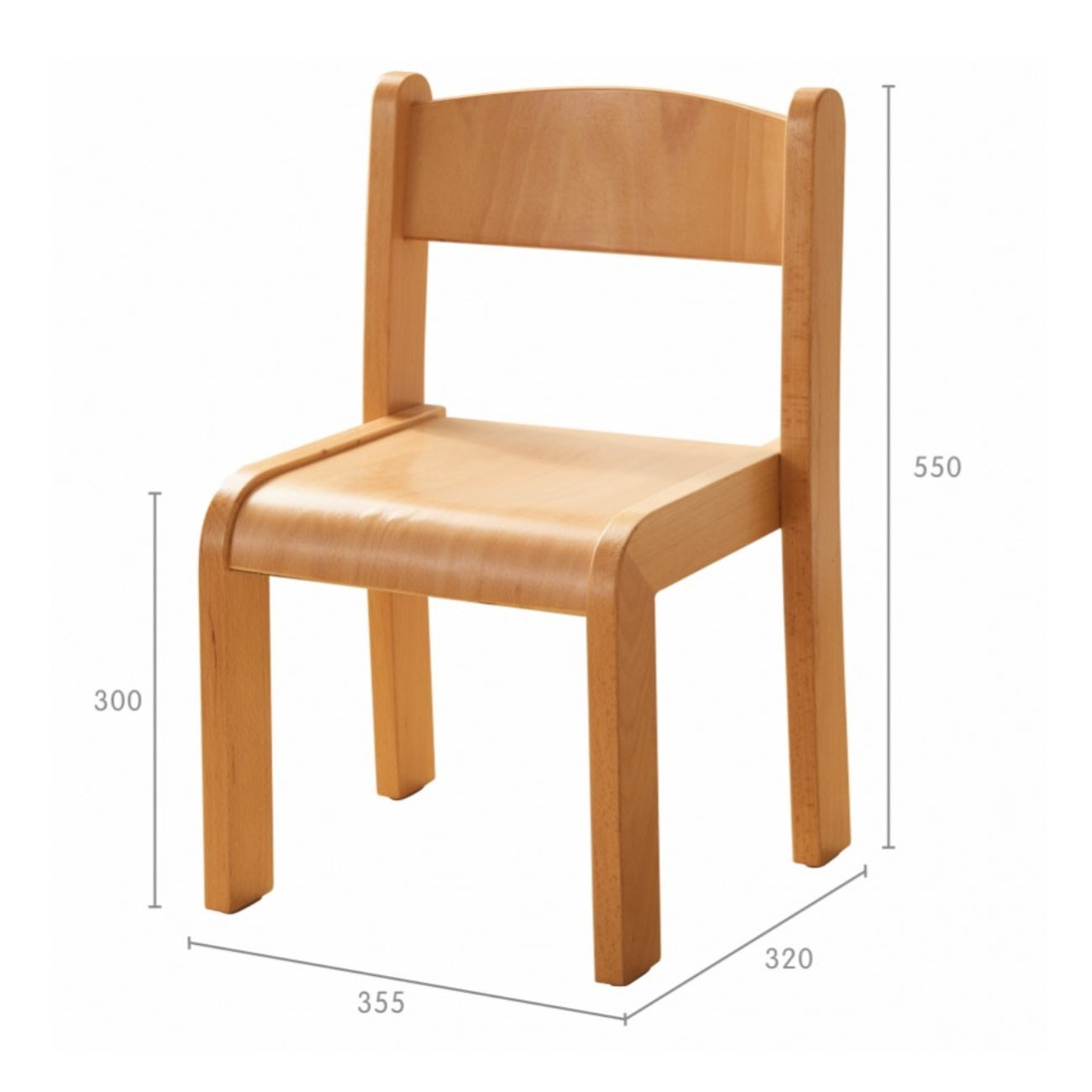 Kindermatic Stackable Beech Wood Chair 可堆疊櫸木椅