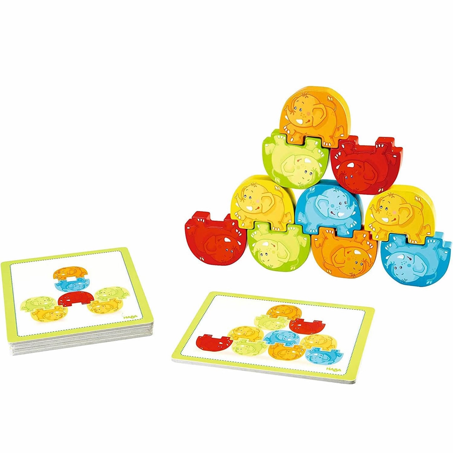 Haba Wigglefants Stacking and Color Matching Game 看圖配對疊高遊戲