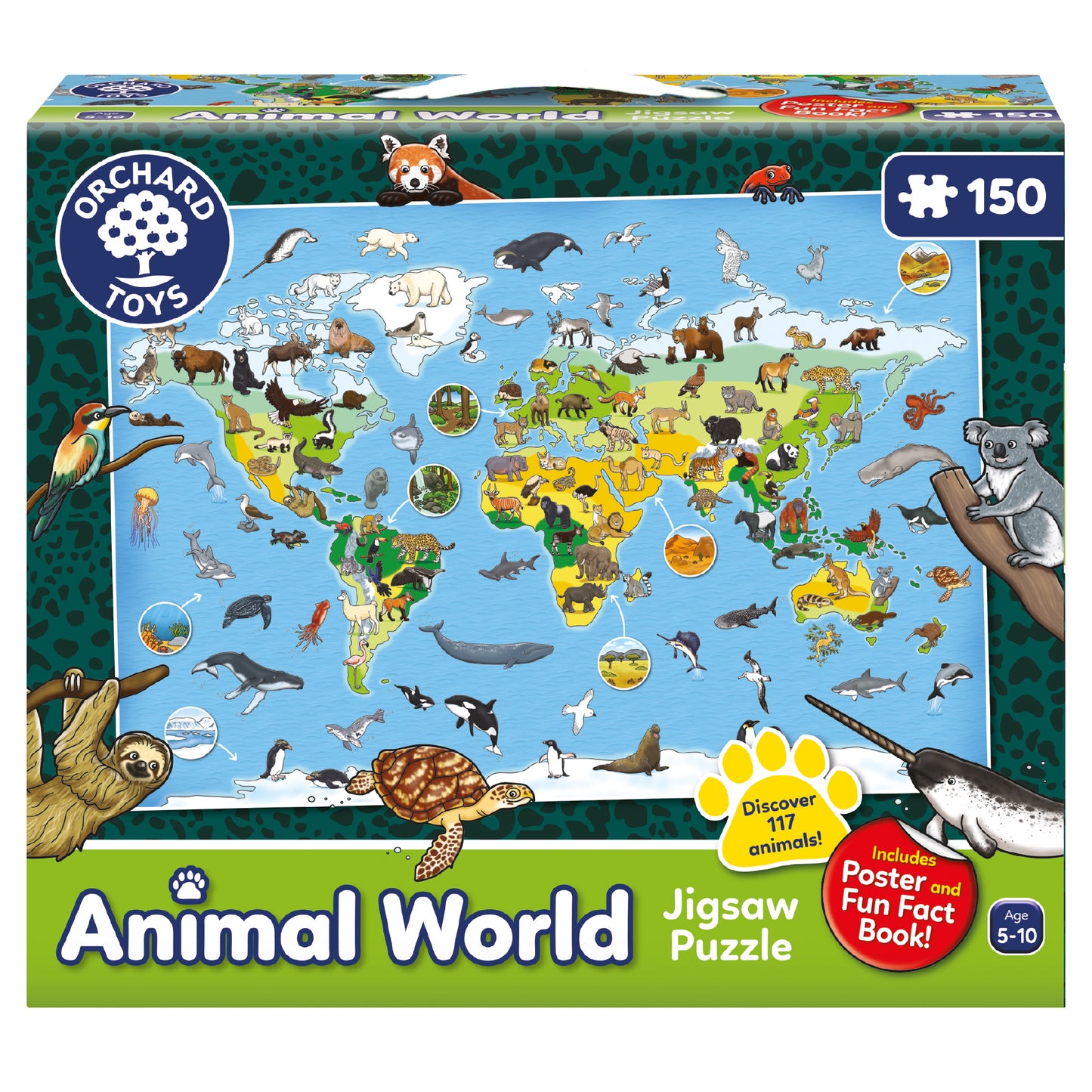 Orchard Toys Animal World Jigsaw Puzzle with Gaint Poster
