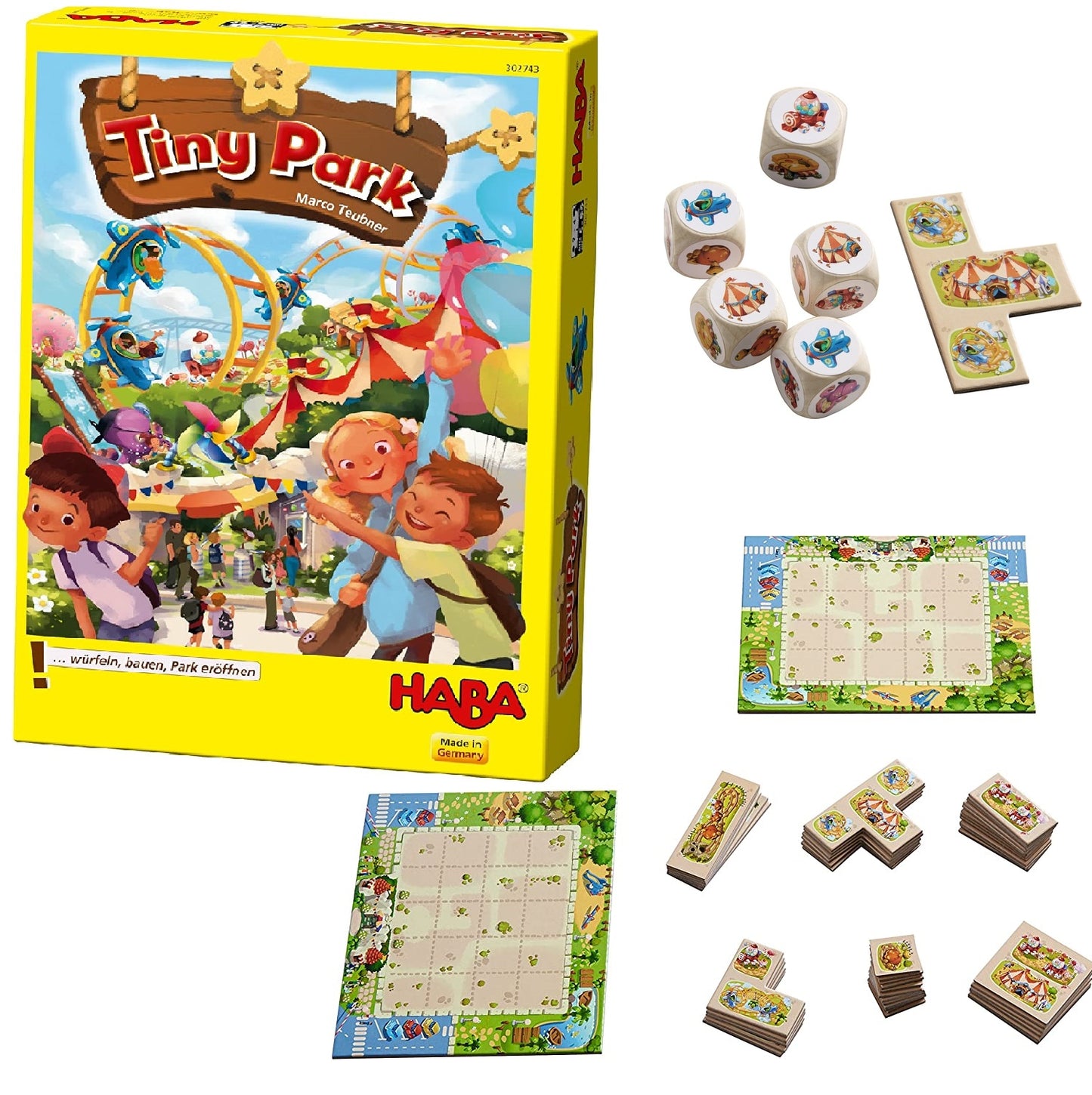 Haba 302743 Tiny Park Strategy & Thinking Game 迷你遊樂園 策略組合遊戲