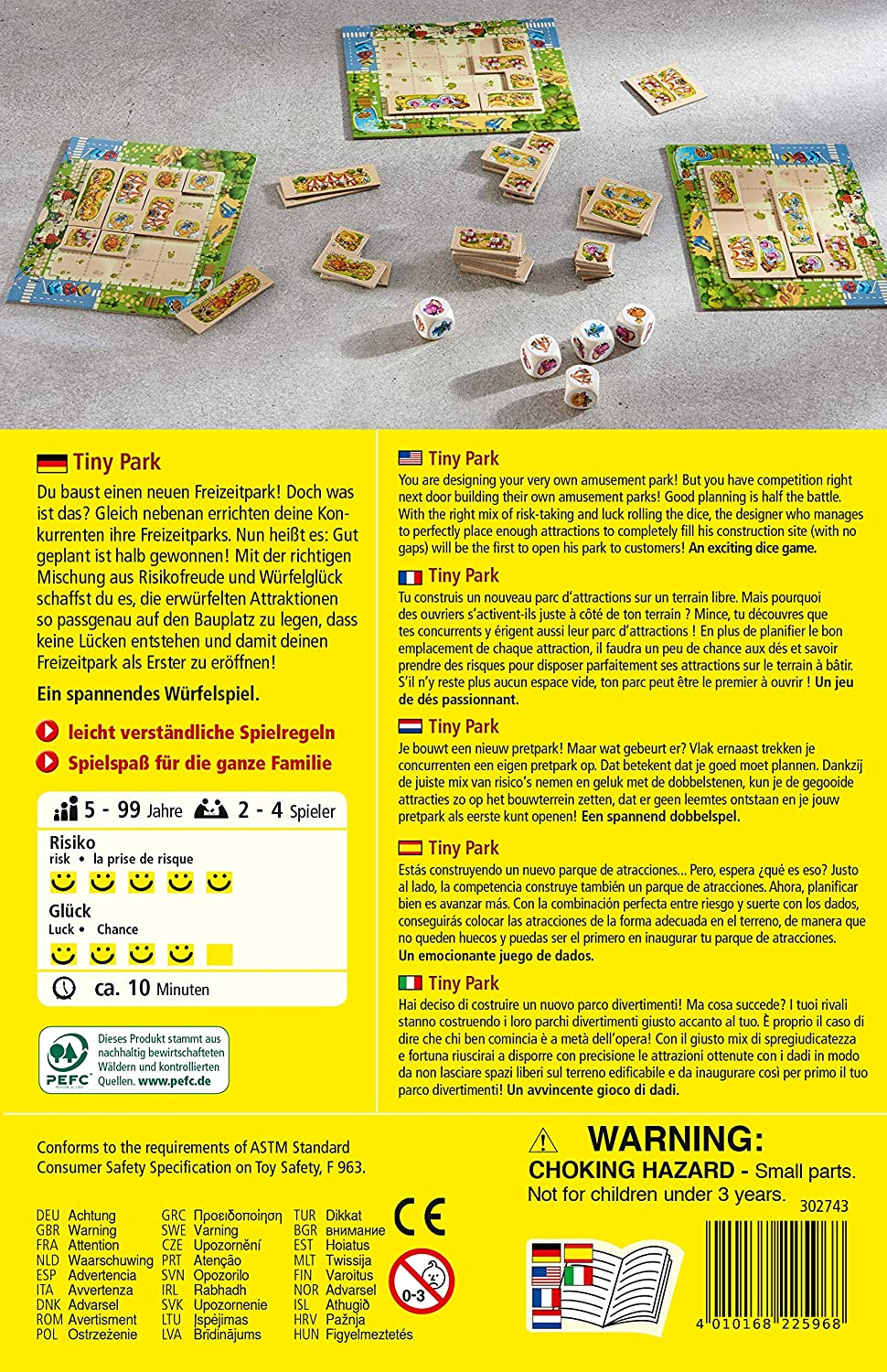 Haba 302743 Tiny Park Strategy & Thinking Game 迷你遊樂園 策略組合遊戲