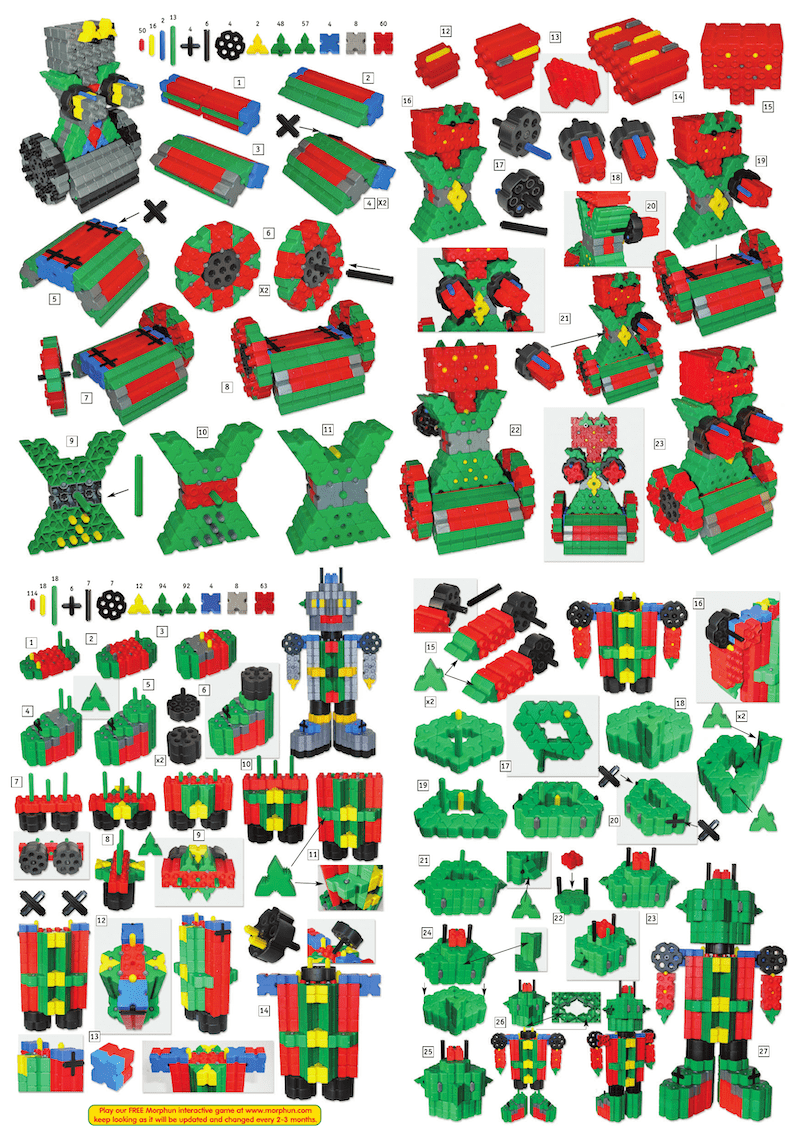 Morphun Advanced Robots Set 465 Pcs 幼兒進階機器人套裝465塊