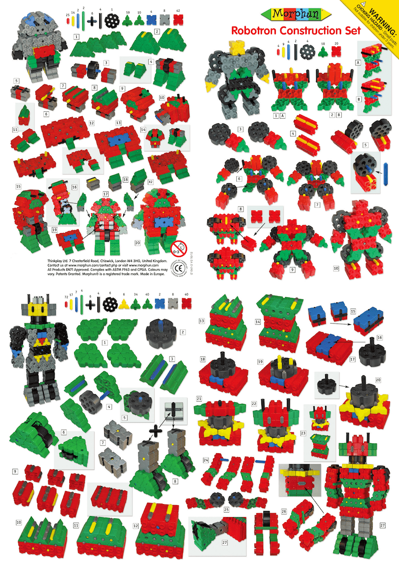 Morphun Advanced Robots Set 465 Pcs 幼兒進階機器人套裝465塊