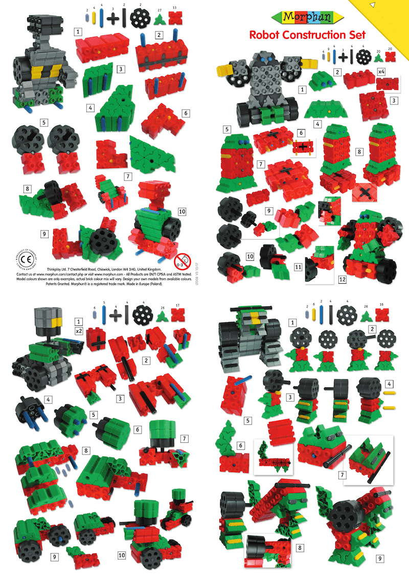 Morphun Advanced Robots Set 465 Pcs 幼兒進階機器人套裝465塊