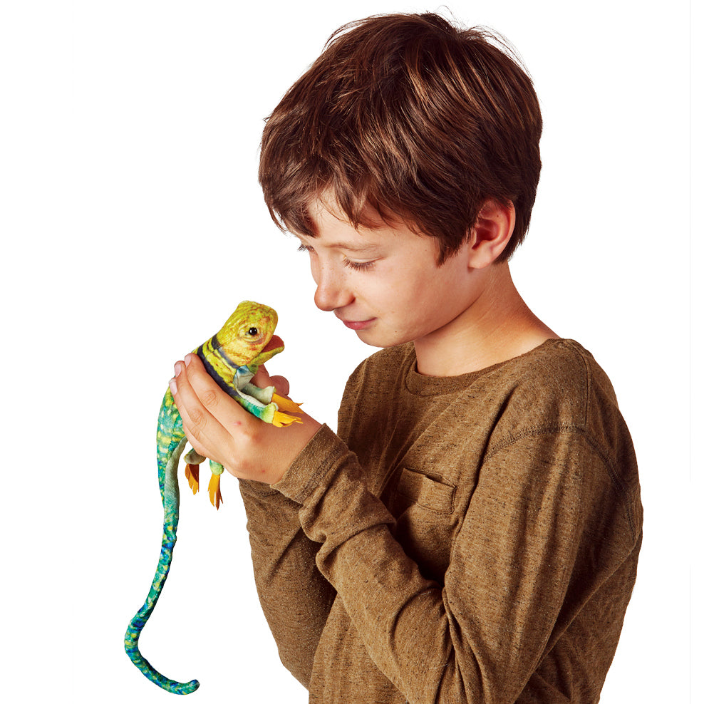 Mini Collared Lizard Finger Puppet 迷你領蜥手指玩偶