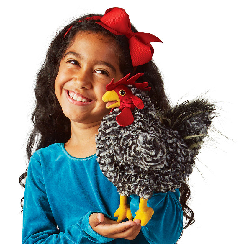 Barred Rock Rooster Hand Puppet 橫斑岩公雞手偶