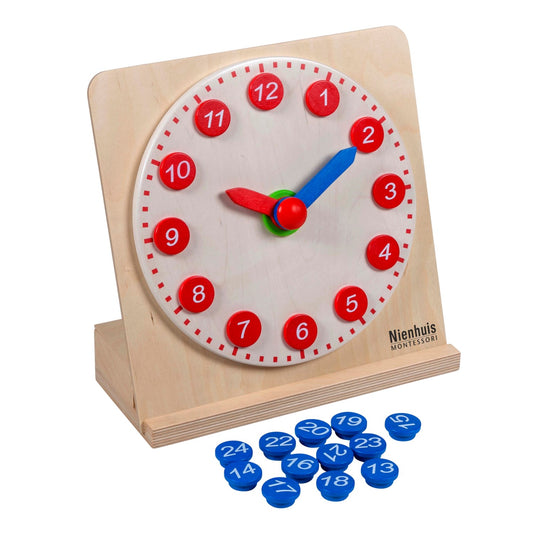Nienhuis Montessori Clock With Movable Hands 24小時木鐘