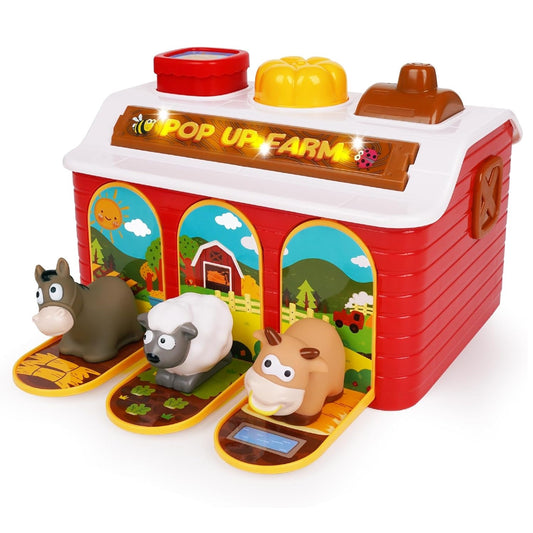 2 in 1 Pop up Farm Peekaboo & Piano 2合1農場躲貓貓找動物鍵琴玩具