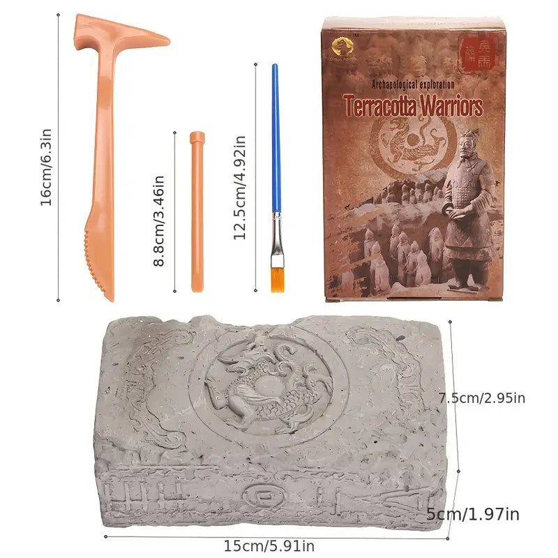 Terracotta Army Excavation Kit Random Fossil 秦始皇陵兵馬俑 陶土挖掘套件 款式隨機