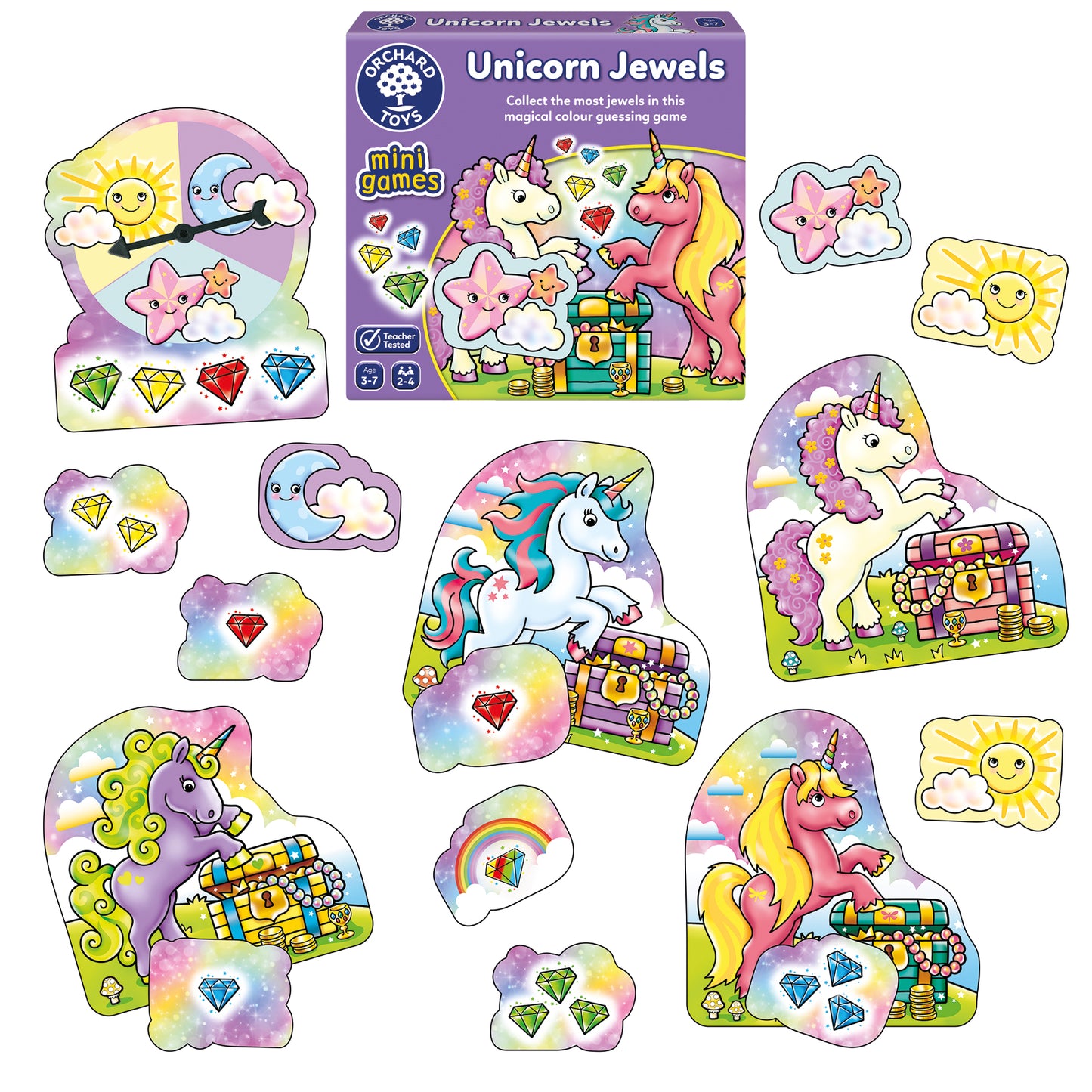 Orchard Toys Unicorn Jewels Mini Colour Guessing Game