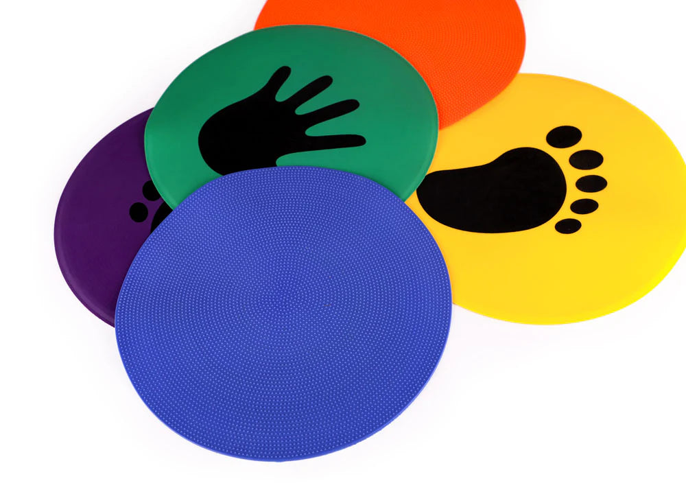 Kindermatic 10 inch Spot Flat Markers Feet Hands Twister Mat