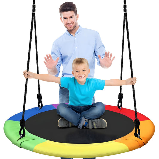 100cm Rainbow Flying Saucer Tree Swing Set Max Weight 300KG CPC Safety Appoval 40吋多彩彩虹圓盤飛碟樹木鞦韆