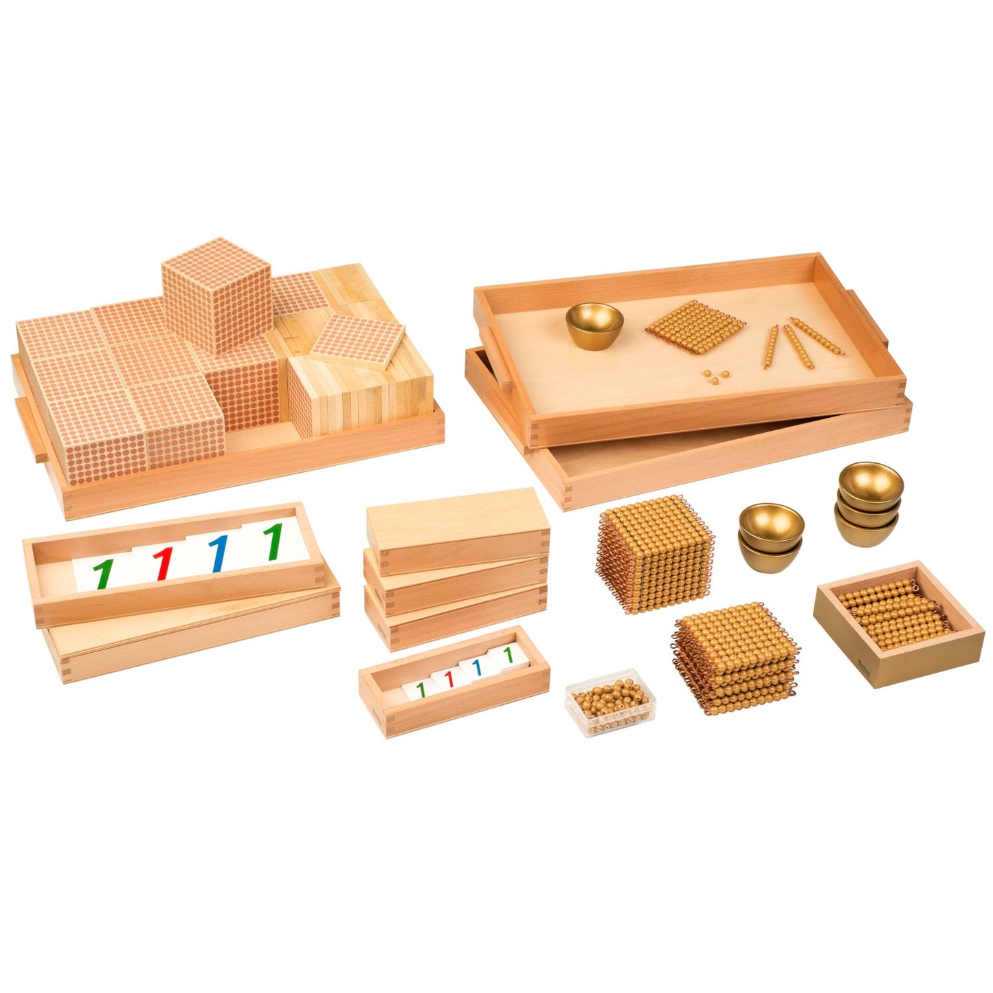 Niehuis Montessori Golden Bead Material: Individual 蒙特梭利教具- 金色串珠教具全套