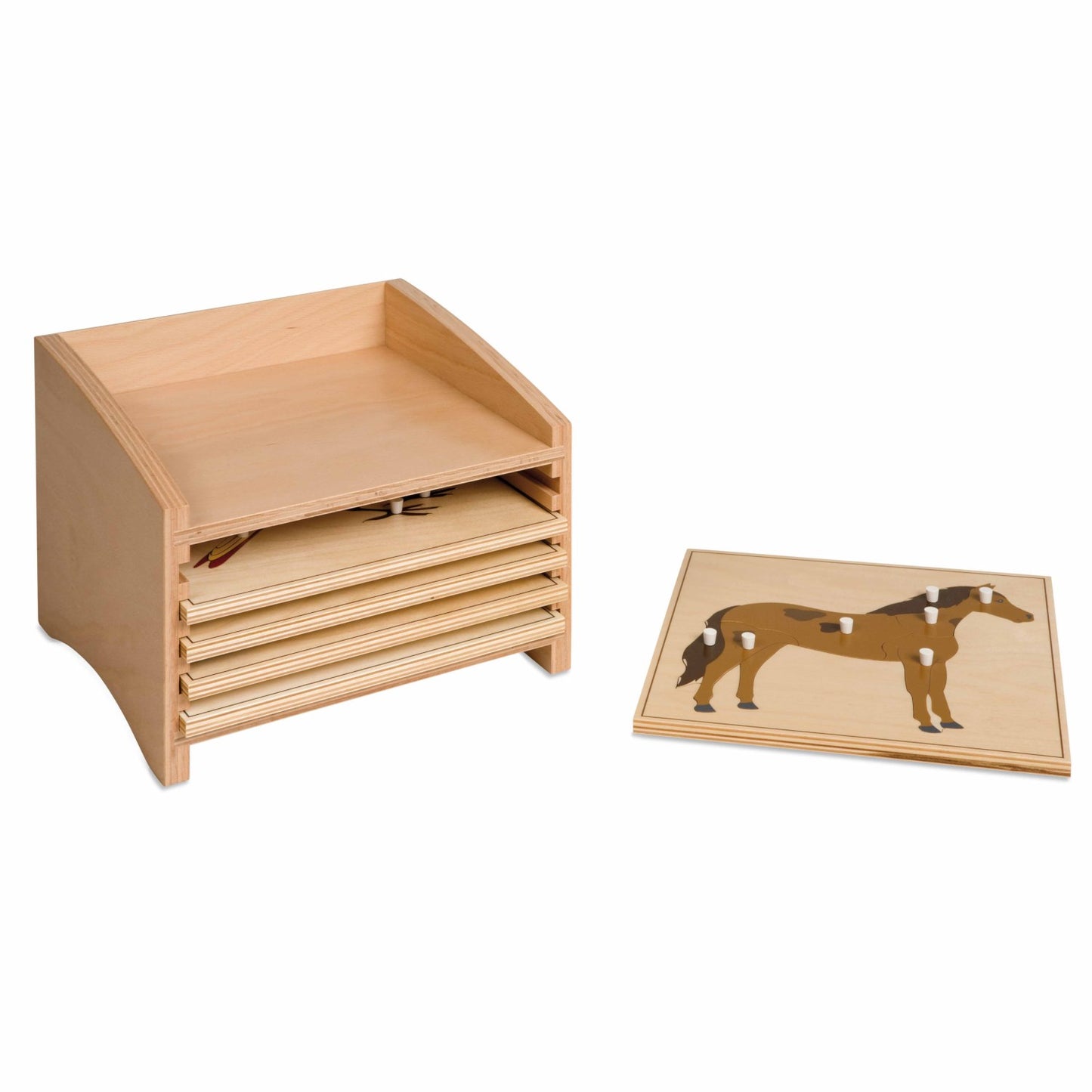 Niehuis Montessori Animal Puzzle Cabinet: Five (without puzzle) 蒙特梭利教具- 動物拼圖櫥 (不含拼圖)