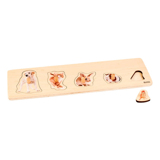 Nienhuis Montessori Toddler Puzzle: 5 Pets 蒙特梭利教具- 嬰幼兒拼圖：5種寵物