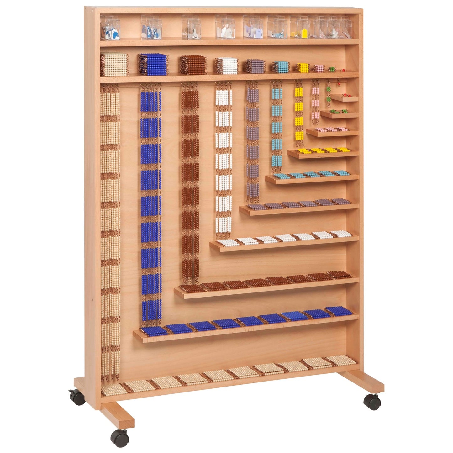 Niehuis Montessori Bead Material Cabinet 蒙特梭利教具- 立方鏈架 含腳輪