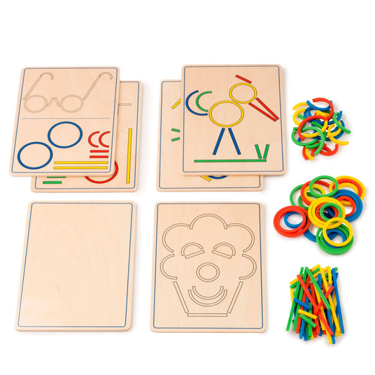 Toys for Life  Rings and Sticks Creative Game 棒環構圖遊戲